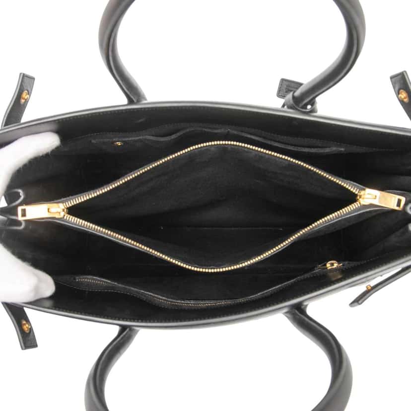 Saint Laurent Small Tweed Houndstooth Sac De Jour Satchel Black Tweed Very good condition - Model View