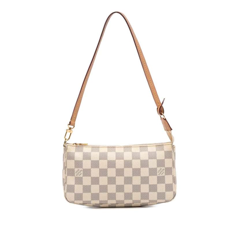 Louis Vuitton Damier Azur Pochette Accessoires White Canvas Good condition - Front View
