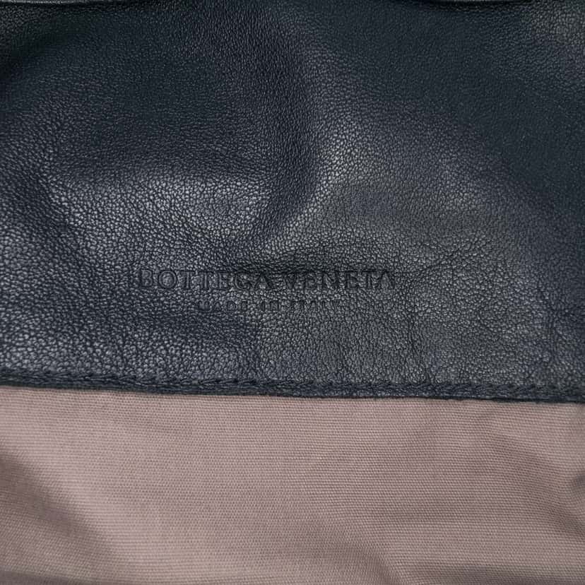 Bottega Veneta Nappa Intrecciato Drawstring Flap Backpack Black Leather Good condition - Box View