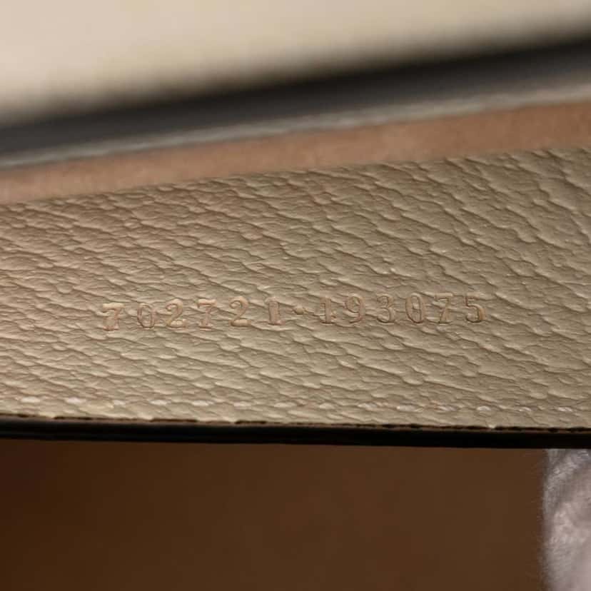 Gucci Medium Leather Bamboo Diana Satchel White Leather Good condition - Box View