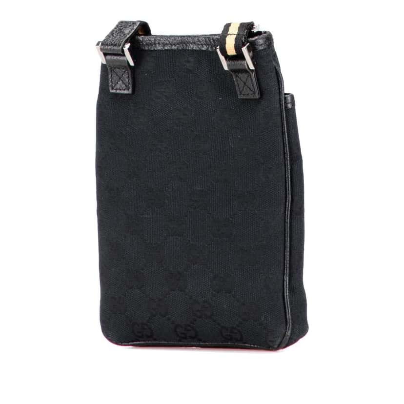 Gucci GG Canvas Web Crossbody Black Canvas Good condition - Back View