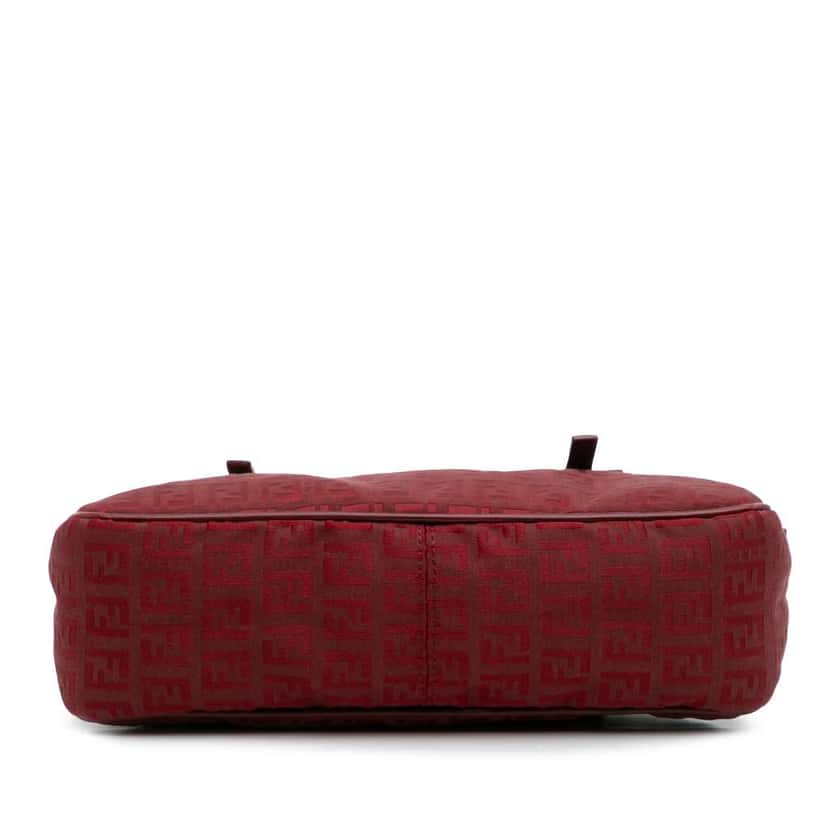 Fendi Zucchino Canvas Handbag Red Canvas Good condition - Inside View