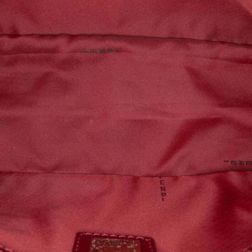 Fendi Zucchino Canvas Handbag Red Canvas Good condition - Model View