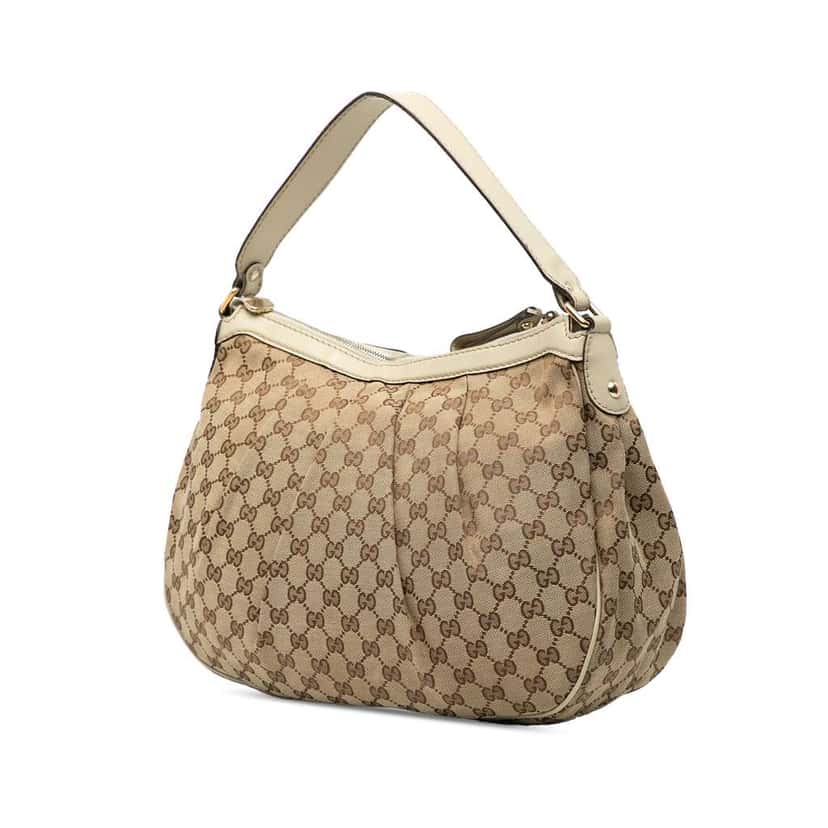 Gucci GG Canvas Sukey Shoulder Bag Brown Canvas Good condition - Back View