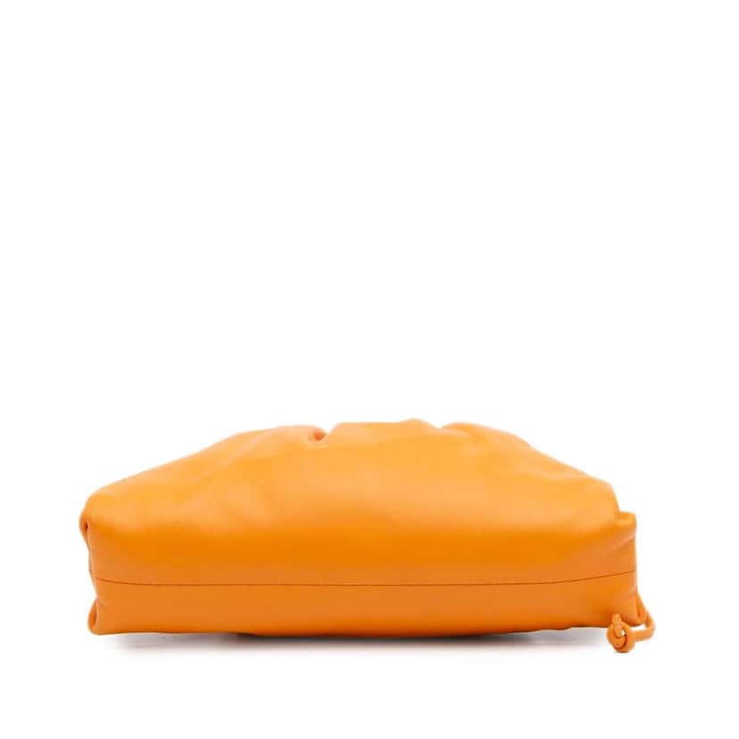 Bottega Veneta Lambskin The Mini Pouch Crossbody Orange Leather Good condition - Inside View