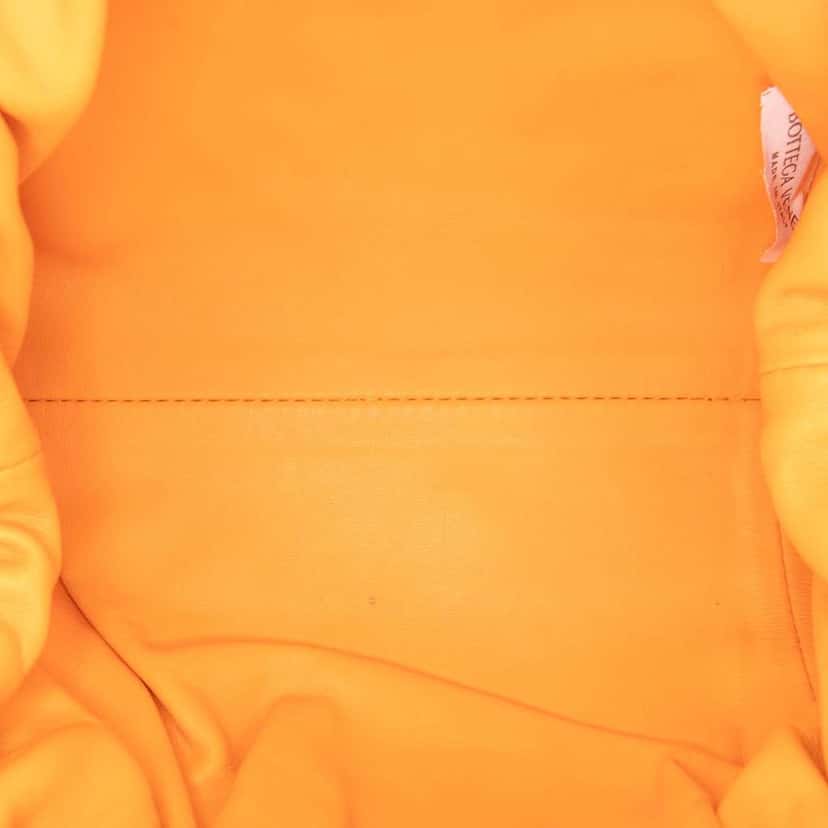 Bottega Veneta Lambskin The Mini Pouch Crossbody Orange Leather Good condition - Model View