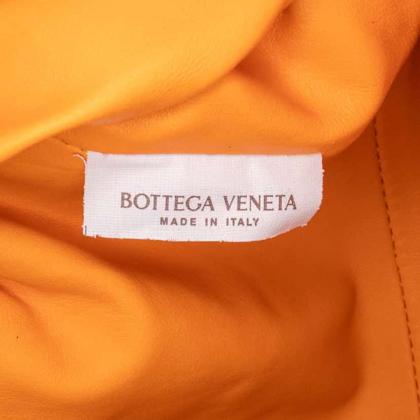 Bottega Veneta Lambskin The Mini Pouch Crossbody Orange Leather Good condition - Box View