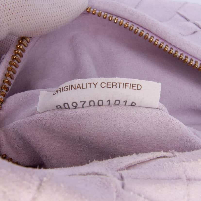 Bottega Veneta Mini Suede Intrecciato Jodie Purple Leather Good condition - Box View