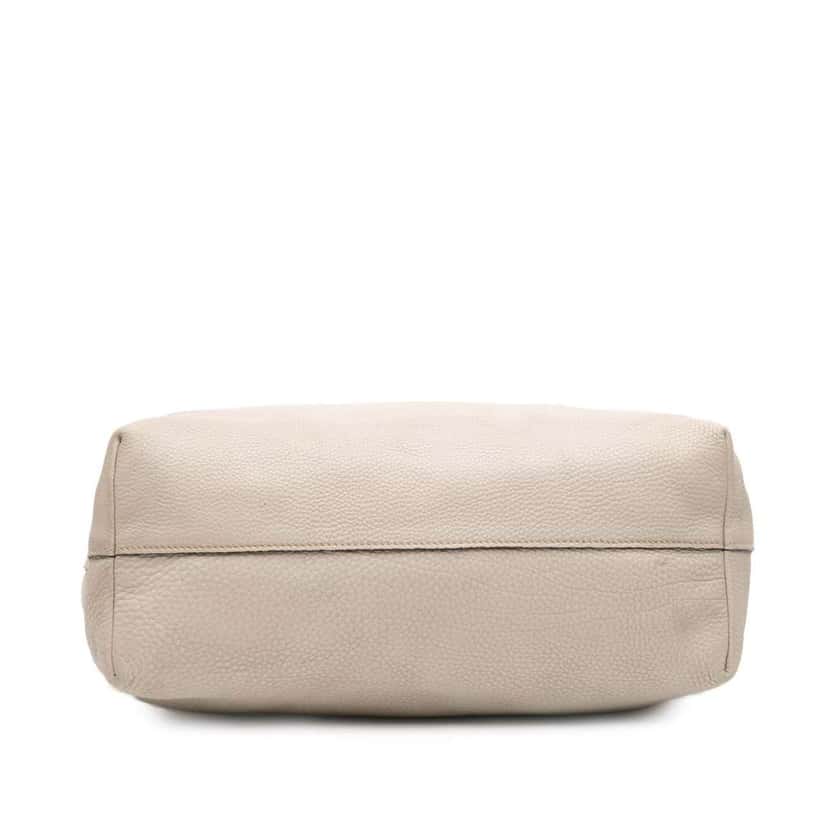Prada Vitello Daino Front Pocket Tote White Leather Good condition - Inside View