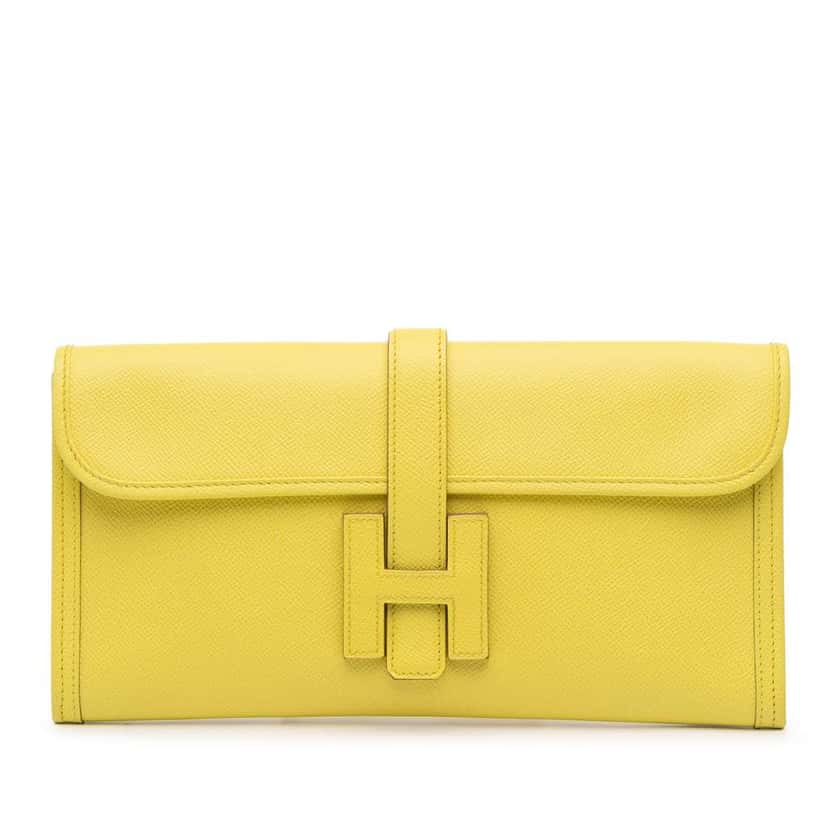 Hermès Swift Jige Elan 29 Yellow Leather Good condition - Front View