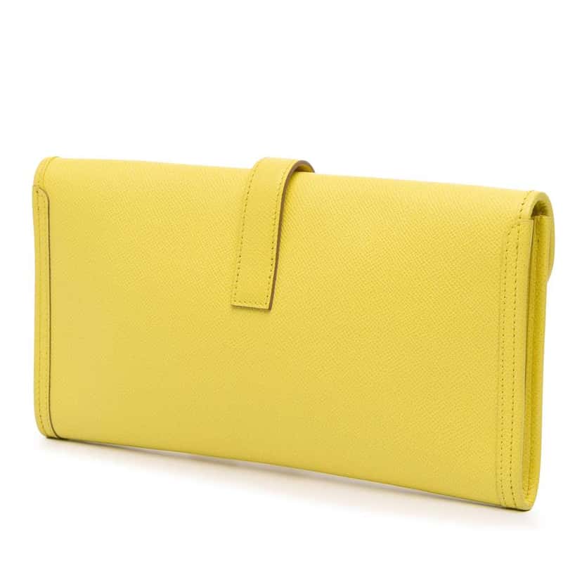 Hermès Swift Jige Elan 29 Yellow Leather Good condition - Back View