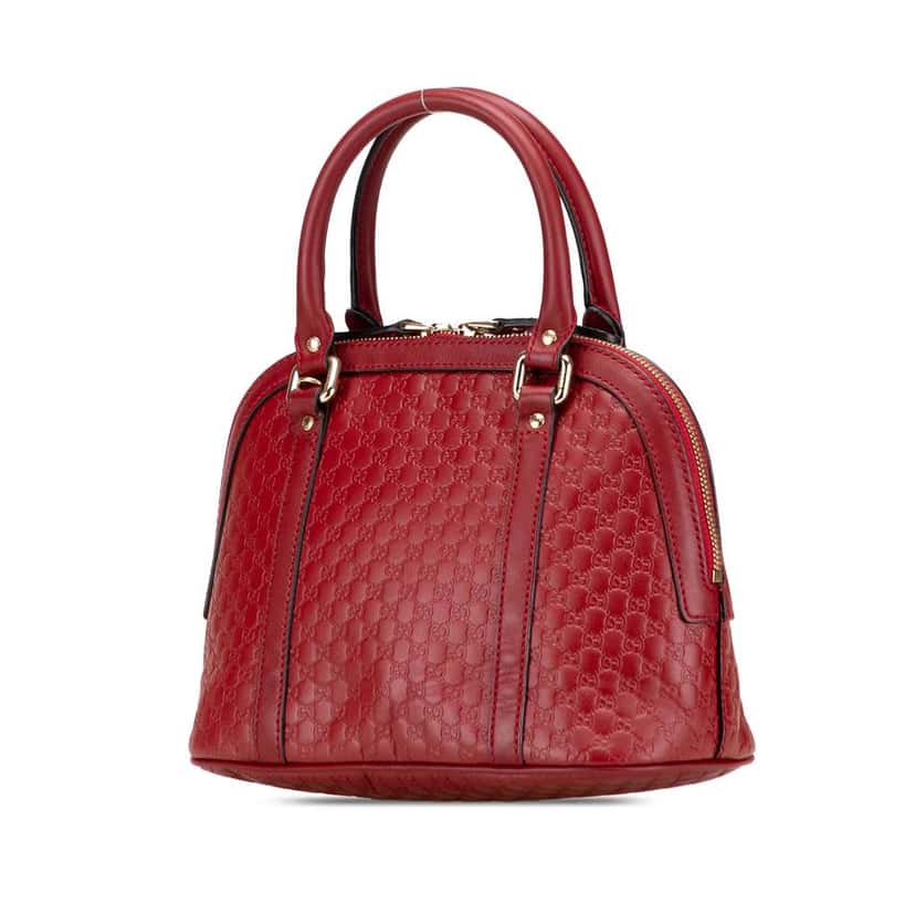 Gucci Mini Microguccissima Dome Satchel Red Leather Good condition - Back View
