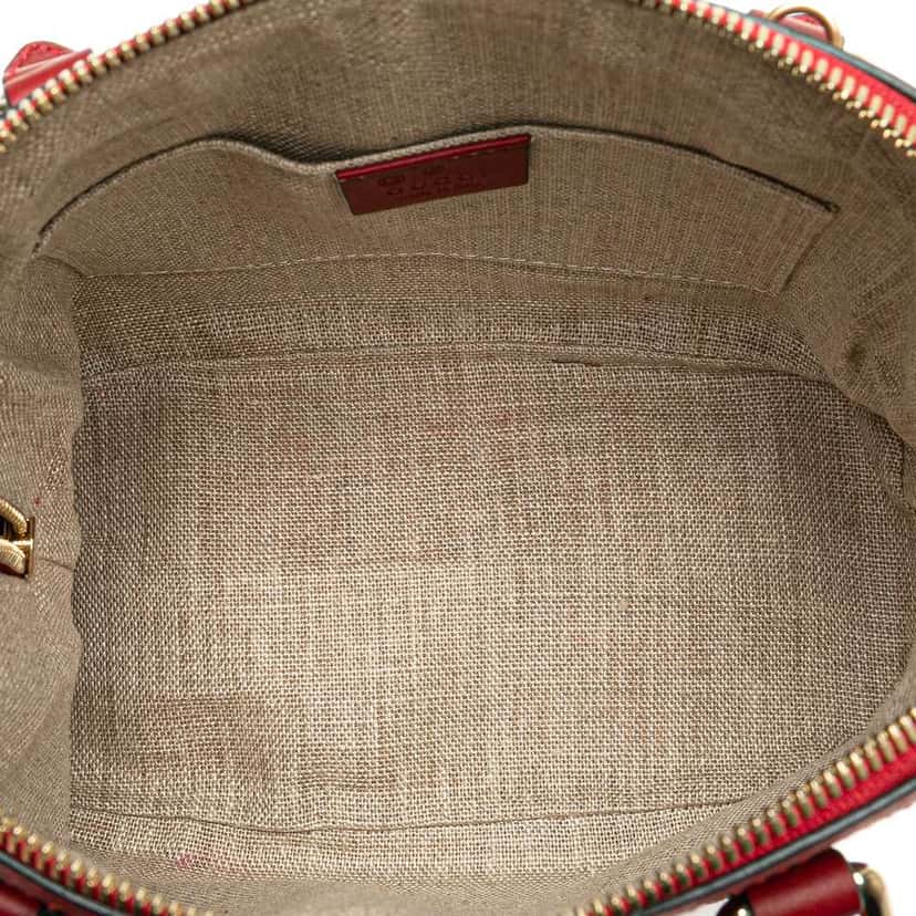Gucci Mini Microguccissima Dome Satchel Red Leather Good condition - Model View