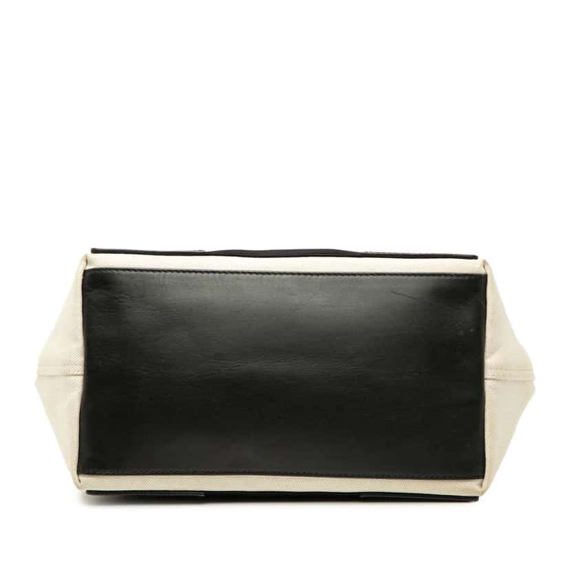 Balenciaga Canvas Navy Cabas Tote S White Canvas Good condition - Inside View