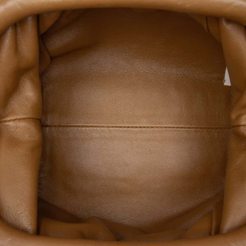 Bottega Veneta Lambskin The Mini Pouch Crossbody Brown Leather Good condition - Model View