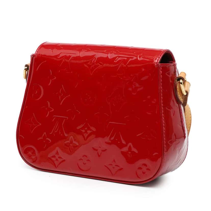 Louis Vuitton Monogram Vernis Bellflower PM Red Leather Very good condition - Back View