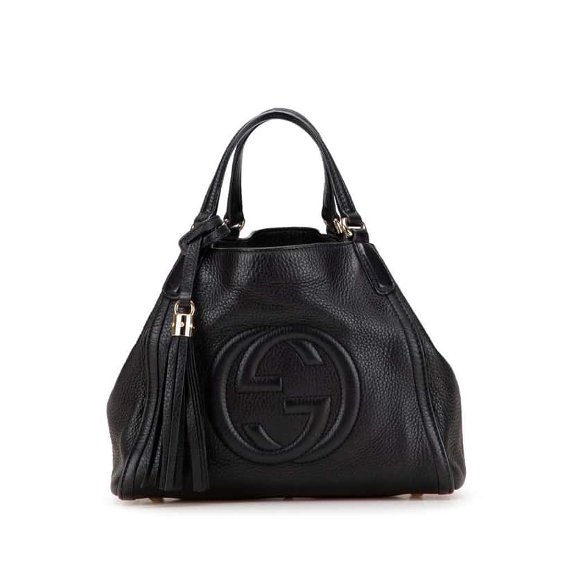 Gucci Small Leather Soho Satchel Black Leather Good condition - Front View