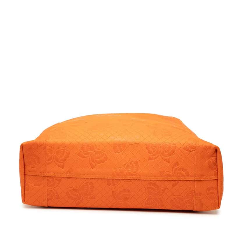 Bottega Veneta Nappa Intrecciomirage Butterfly Tote Orange Leather Good condition - Inside View