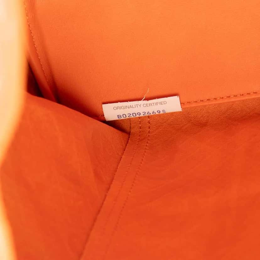 Bottega Veneta Nappa Intrecciomirage Butterfly Tote Orange Leather Good condition - Box View