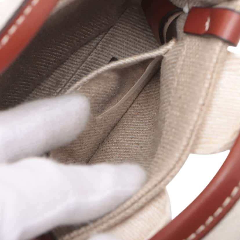 Chloé Nano Canvas Woody Satchel Brown Canvas Good condition - Model View