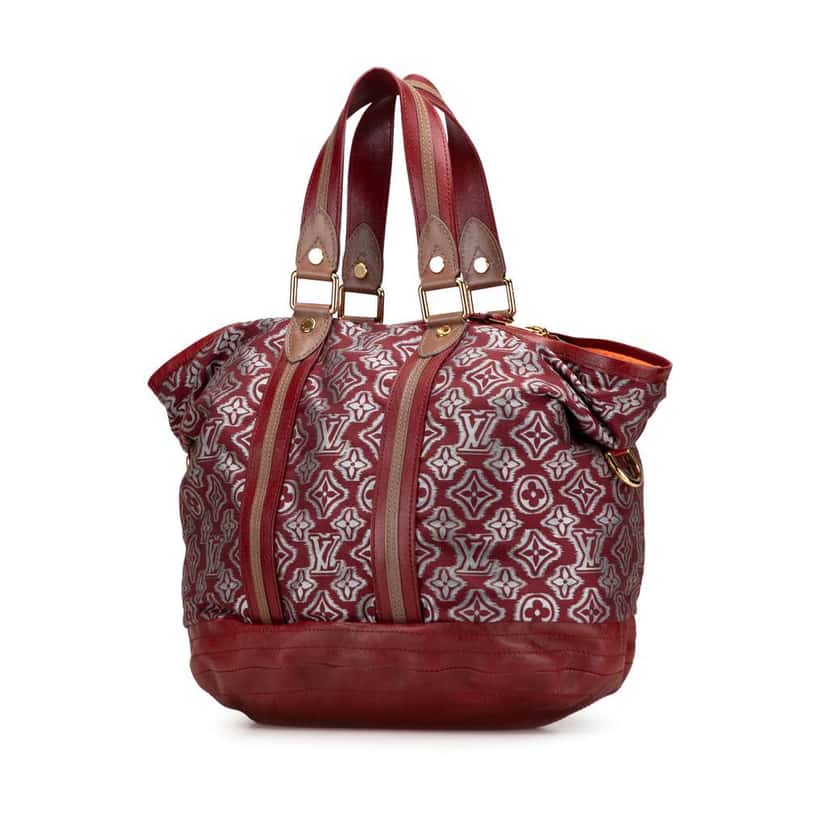 Louis Vuitton Limited Edition Monogram Jacquard Aviator Red Canvas Good condition - Back View
