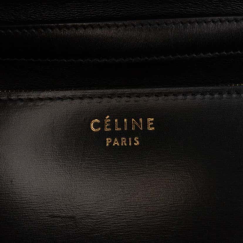 Celine Medium Calfskin Classic Box Black Leather Good condition - Box View