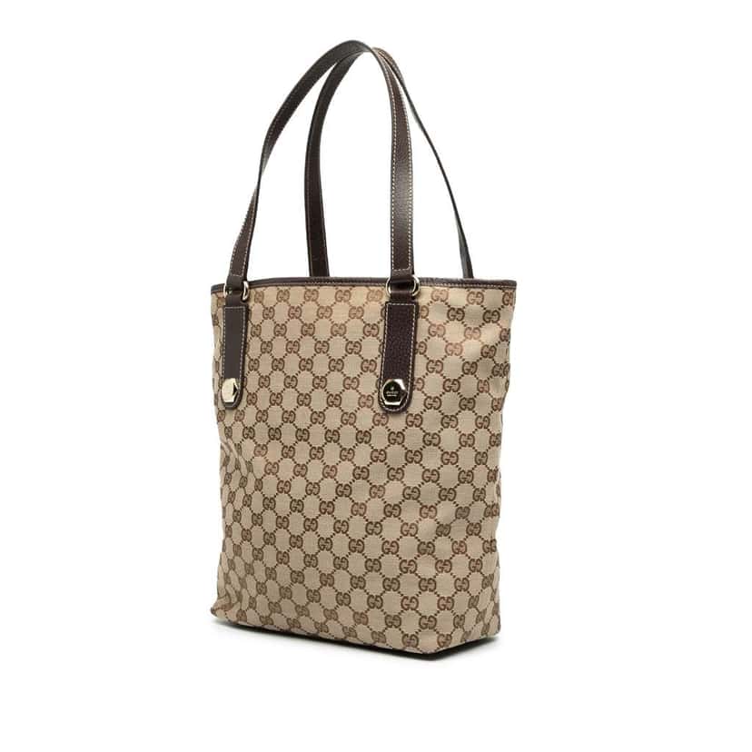 Gucci GG Canvas Charmy Tote Brown Canvas Good condition - Back View