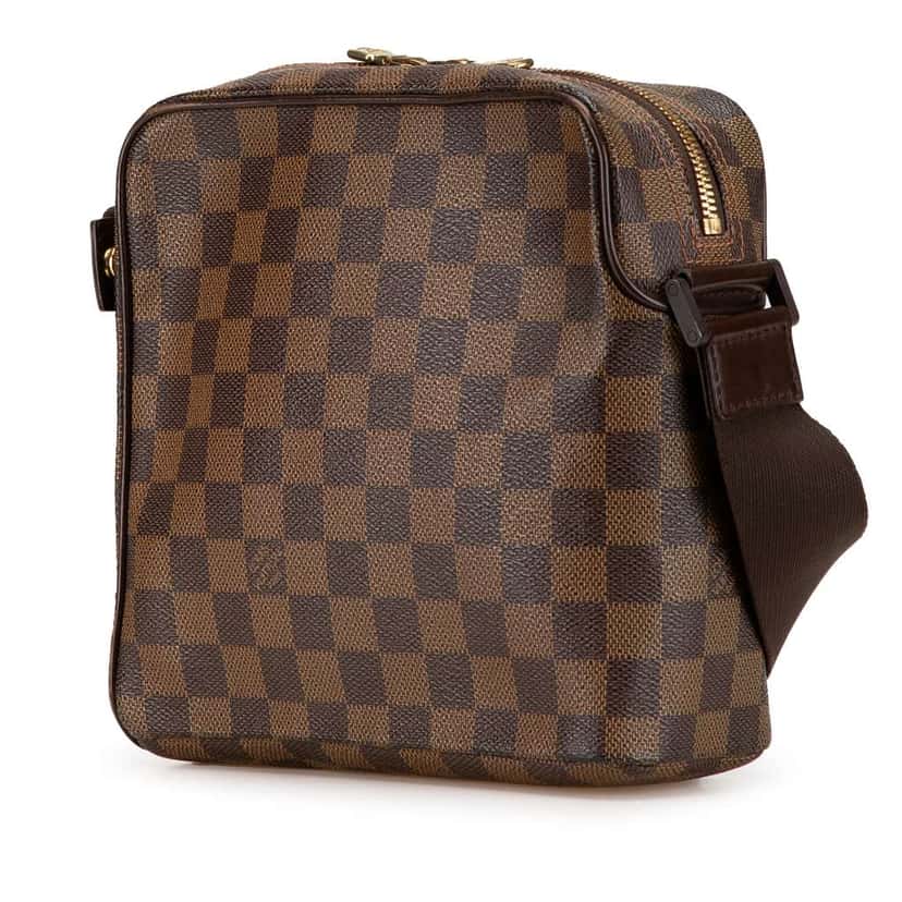 Louis Vuitton Damier Ebene Olav PM Brown Canvas Good condition - Back View
