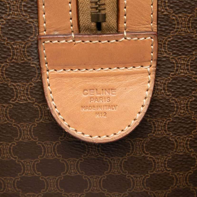 Celine Macadam Coated Canvas Boston Bag Brown Canvas Good condition - Box View