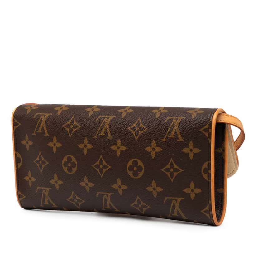 Louis Vuitton Monogram Pochette Twin GM Brown Good condition - Back View