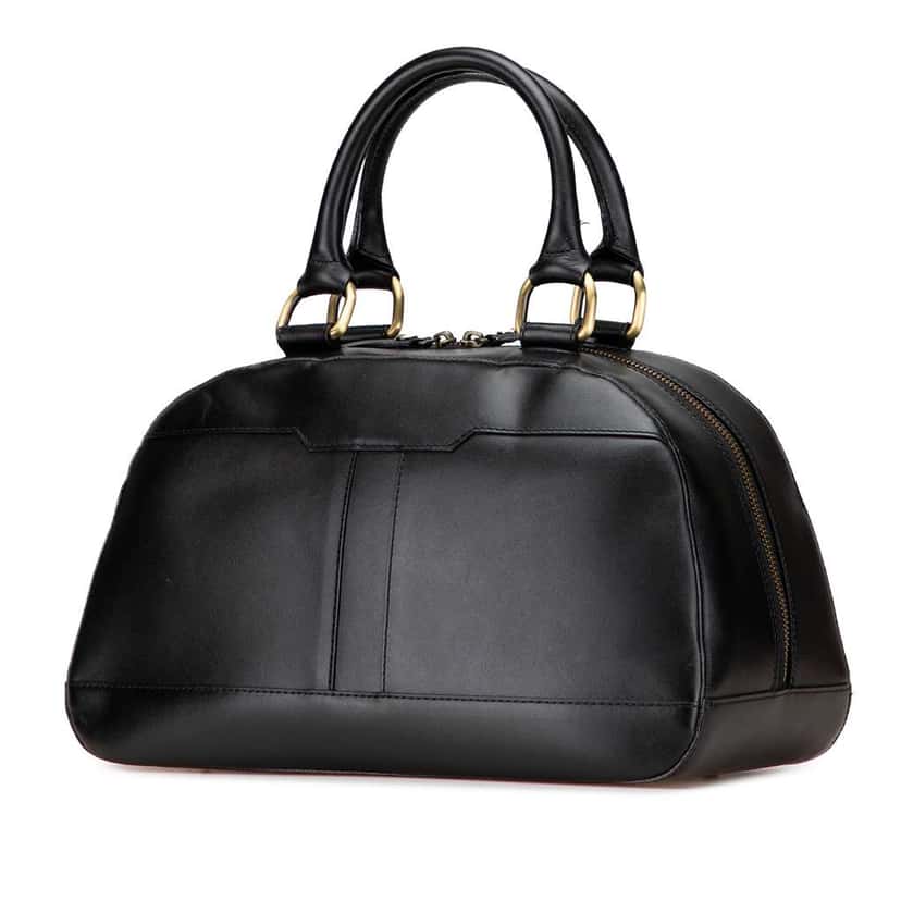 Burberry Medium Leather Dome Handbag Black Leather Good condition - Back View