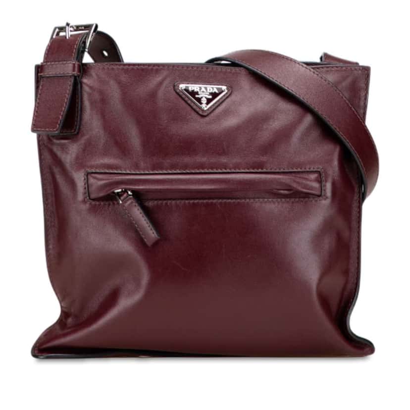 Prada Grace Lux Front Pocket Crossbody Red Leather Good condition - Front View