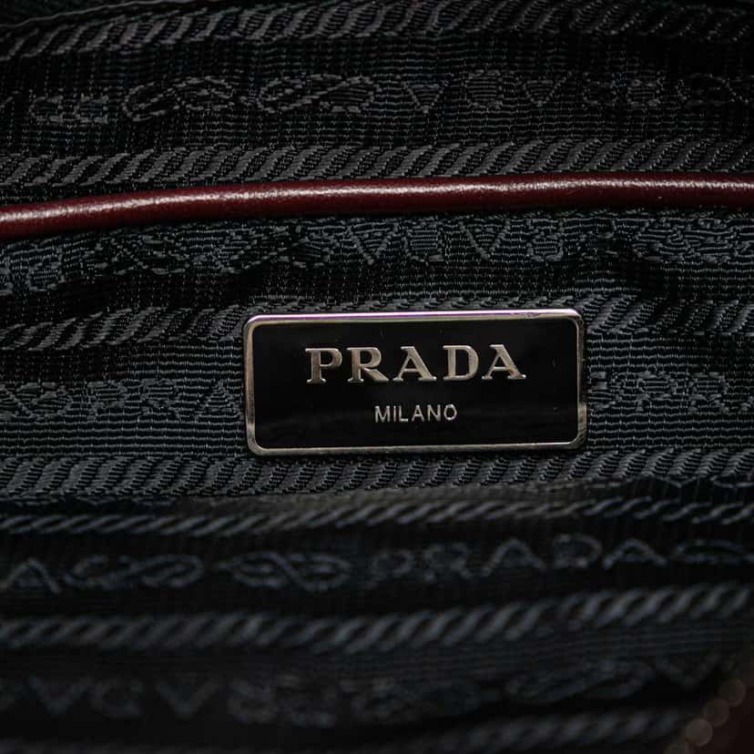 Prada Grace Lux Front Pocket Crossbody Red Leather Good condition - Box View
