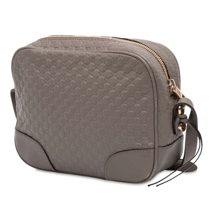 Gucci Microguccissima Bree Crossbody Grey Leather Good condition - Back View