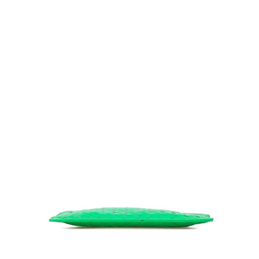 Bottega Veneta Intrecciato Leather Clutch Green Leather Good condition - Inside View