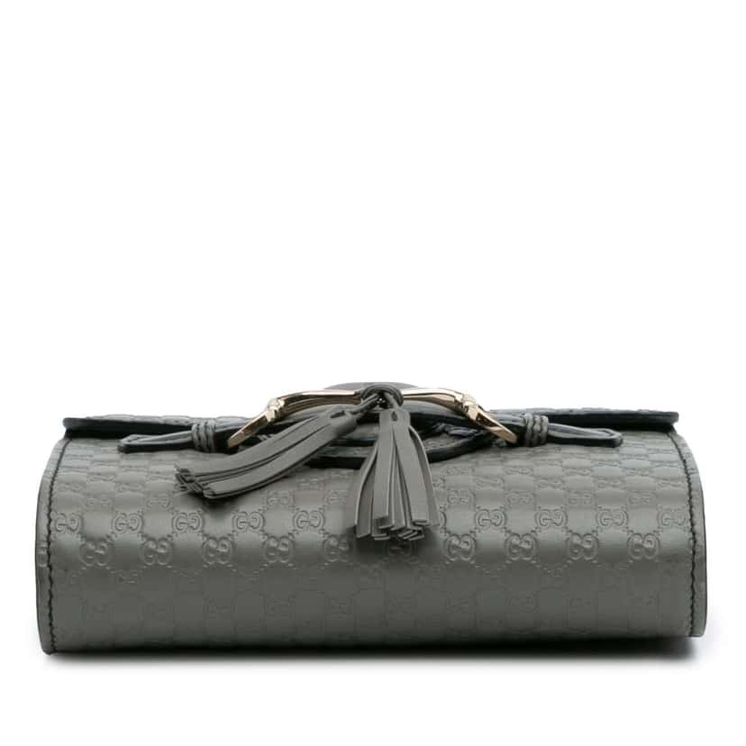 Gucci Mini Microguccissima Emily Crossbody Grey Leather Good condition - Inside View