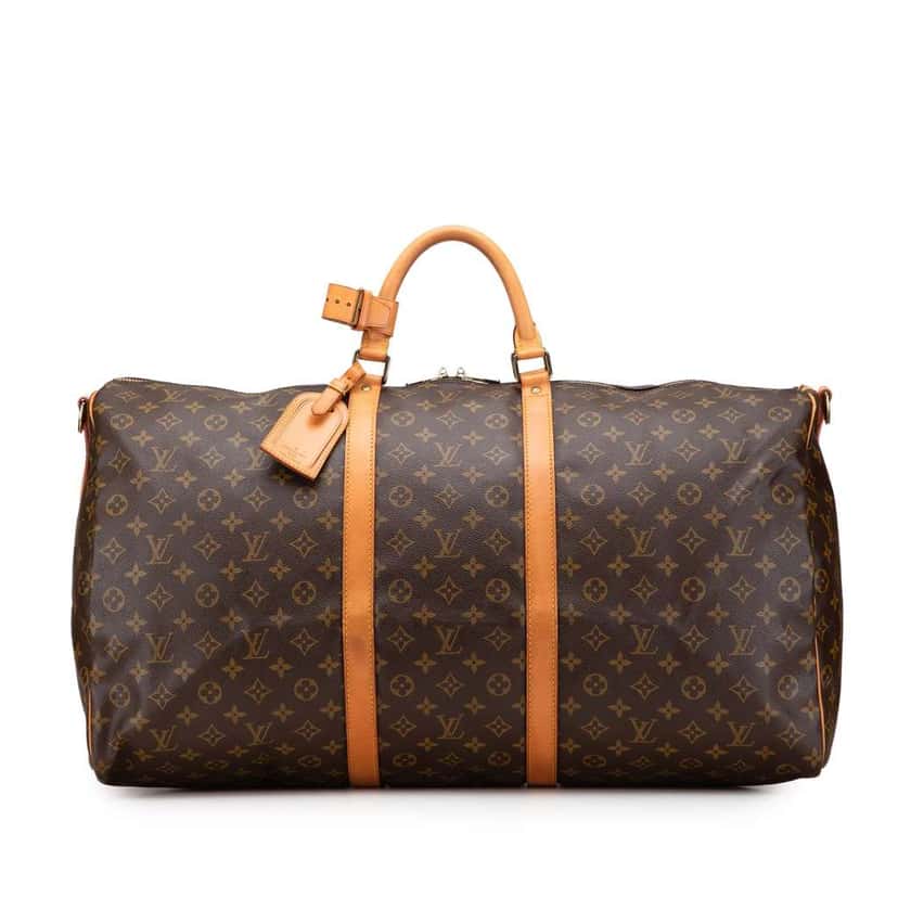 Louis Vuitton Monogram Keepall Bandouliere 60 Brown Canvas Good condition - Front View
