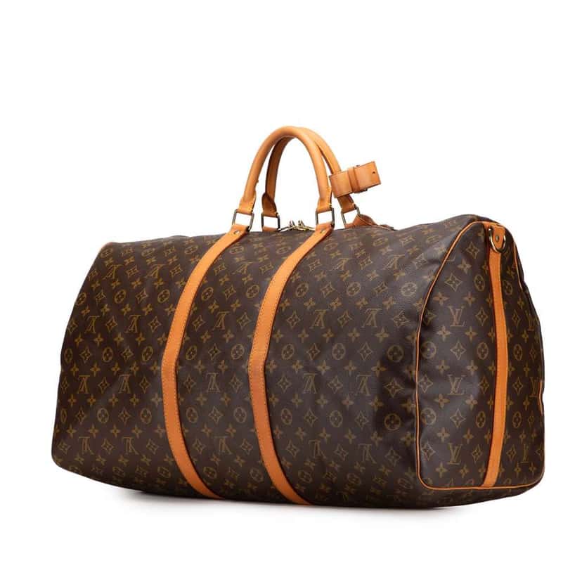 Louis Vuitton Monogram Keepall Bandouliere 60 Brown Canvas Good condition - Back View