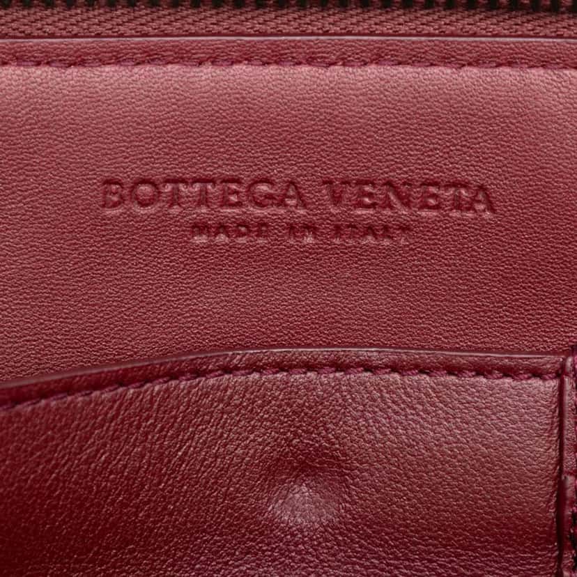 Bottega Veneta Calfskin Intrecciato Dot Document Case Red Leather Good condition - Box View
