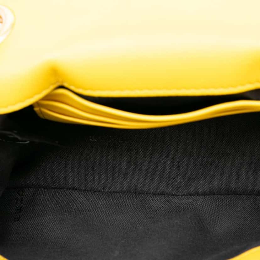 Fendi Mini Bicolor Nappa Apolo Chain Baguette Shoulder Bag Yellow Leather Very good condition - Model View