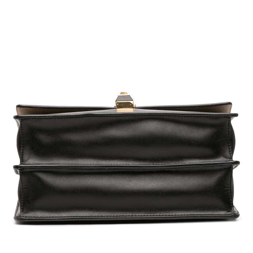 Fendi Medium FF 1974 Embossed Leather Kan I Satchel Brown Leather Good condition - Inside View