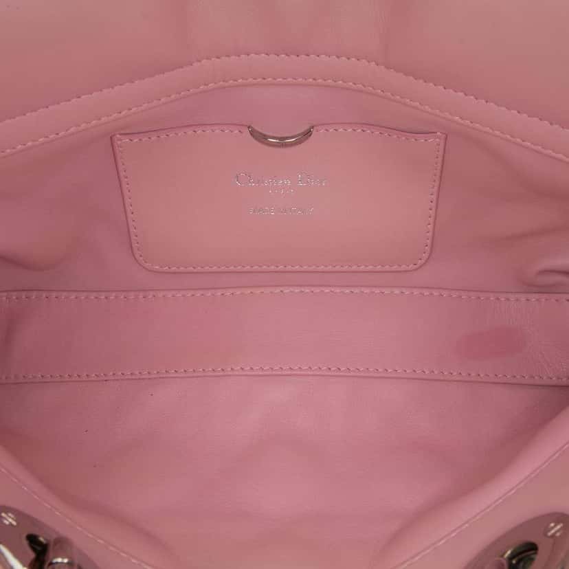 Dior Medium Lambskin Cannage Lady D Joy Pink Leather Good condition - Model View