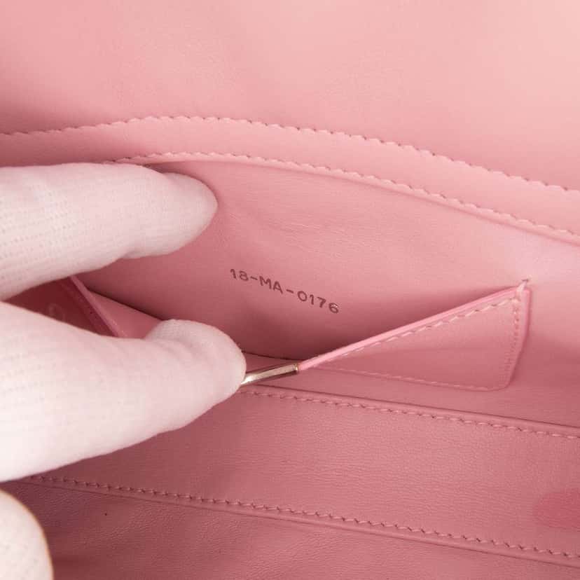 Dior Medium Lambskin Cannage Lady D Joy Pink Leather Good condition - Box View