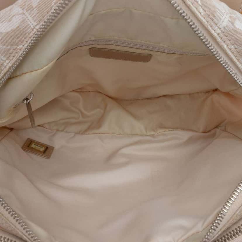 Chanel New Travel Line Nylon Satchel Brown Good condition - Model View