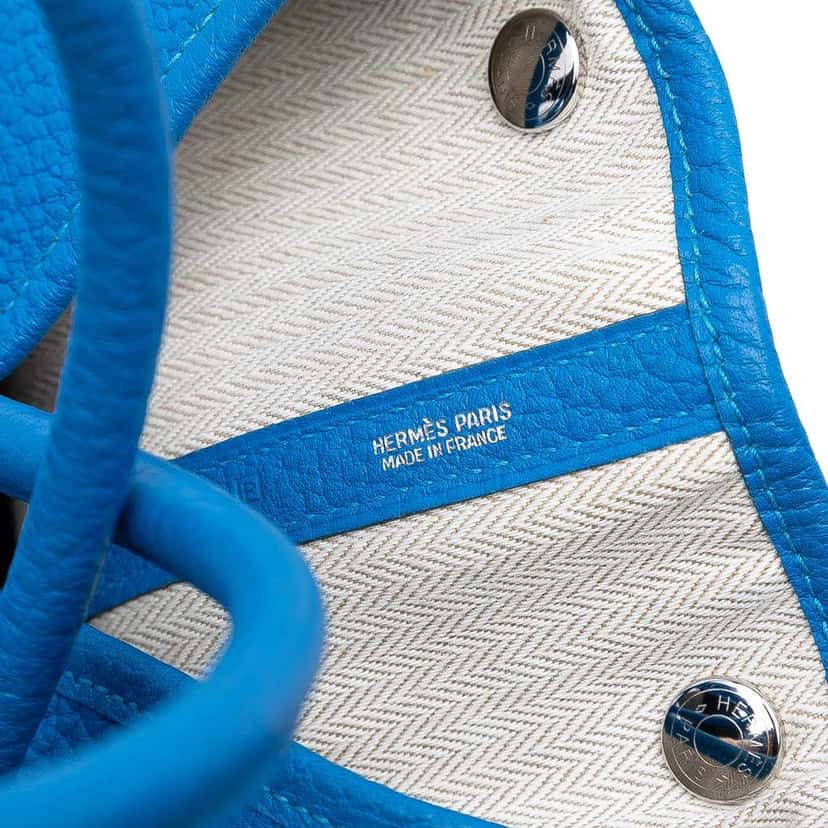 Hermès Negonda Garden Party 36 Blue Leather Good condition - Box View