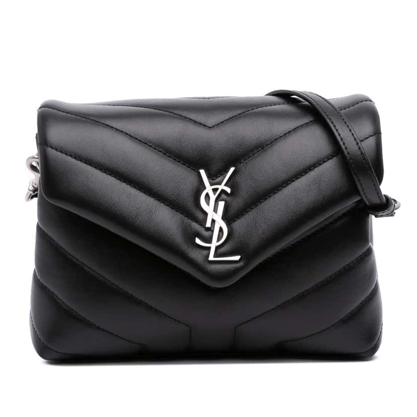 Saint Laurent Toy Leather Monogram LouLou Crossbody Black Leather Good condition - Front View