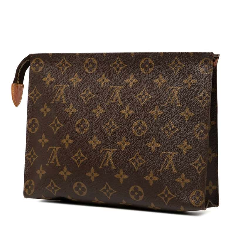 Louis Vuitton Monogram Toiletry Pouch 26 Brown Good condition - Back View