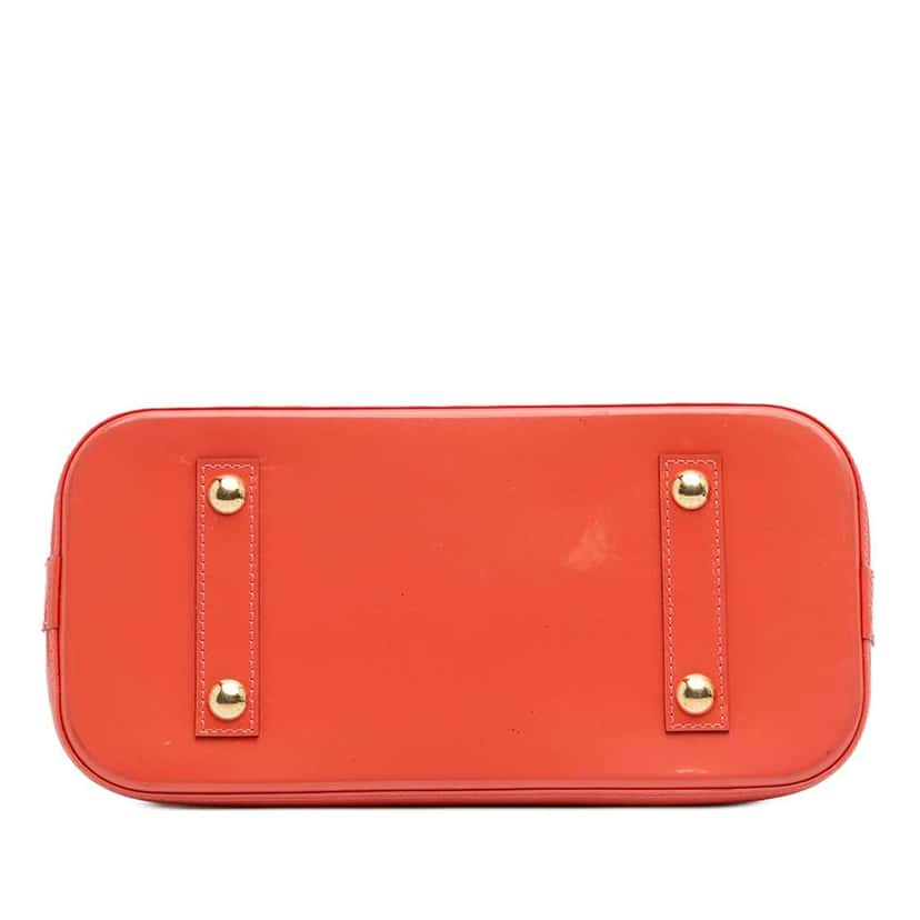 Louis Vuitton Monogram Vernis Alma PM Orange Leather Good condition - Inside View