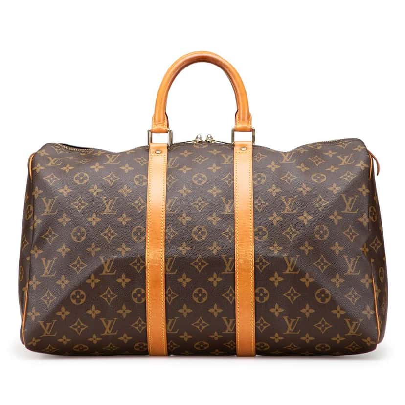 Louis Vuitton Monogram Keepall 45 Brown Canvas Very good condition - Front View