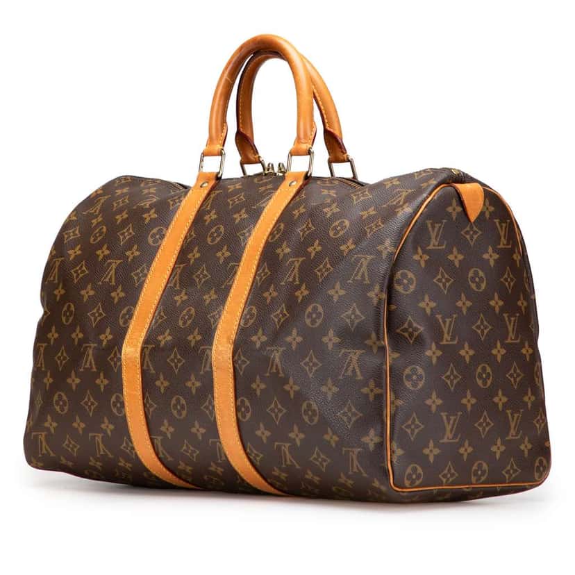 Louis Vuitton Monogram Keepall 45 Brown Canvas Very good condition - Back View